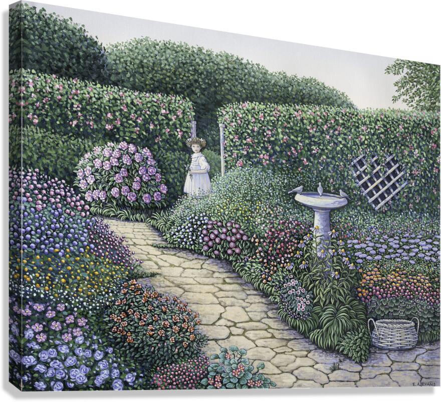 Girl in the Garden  Canvas Print