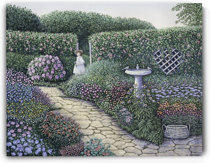 Girl in the Garden  by Elizabeth A Evans