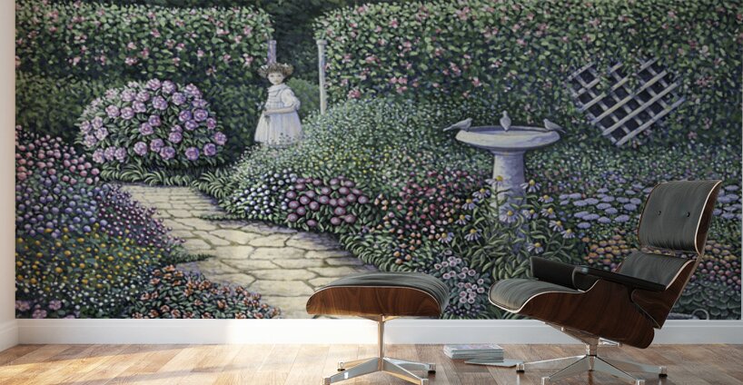 Girl in the Garden  Wall Murals