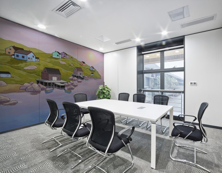 Maritime Village at Dusk  Wall Printing