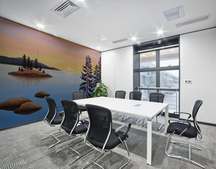 Morning Blues  Wall Printing