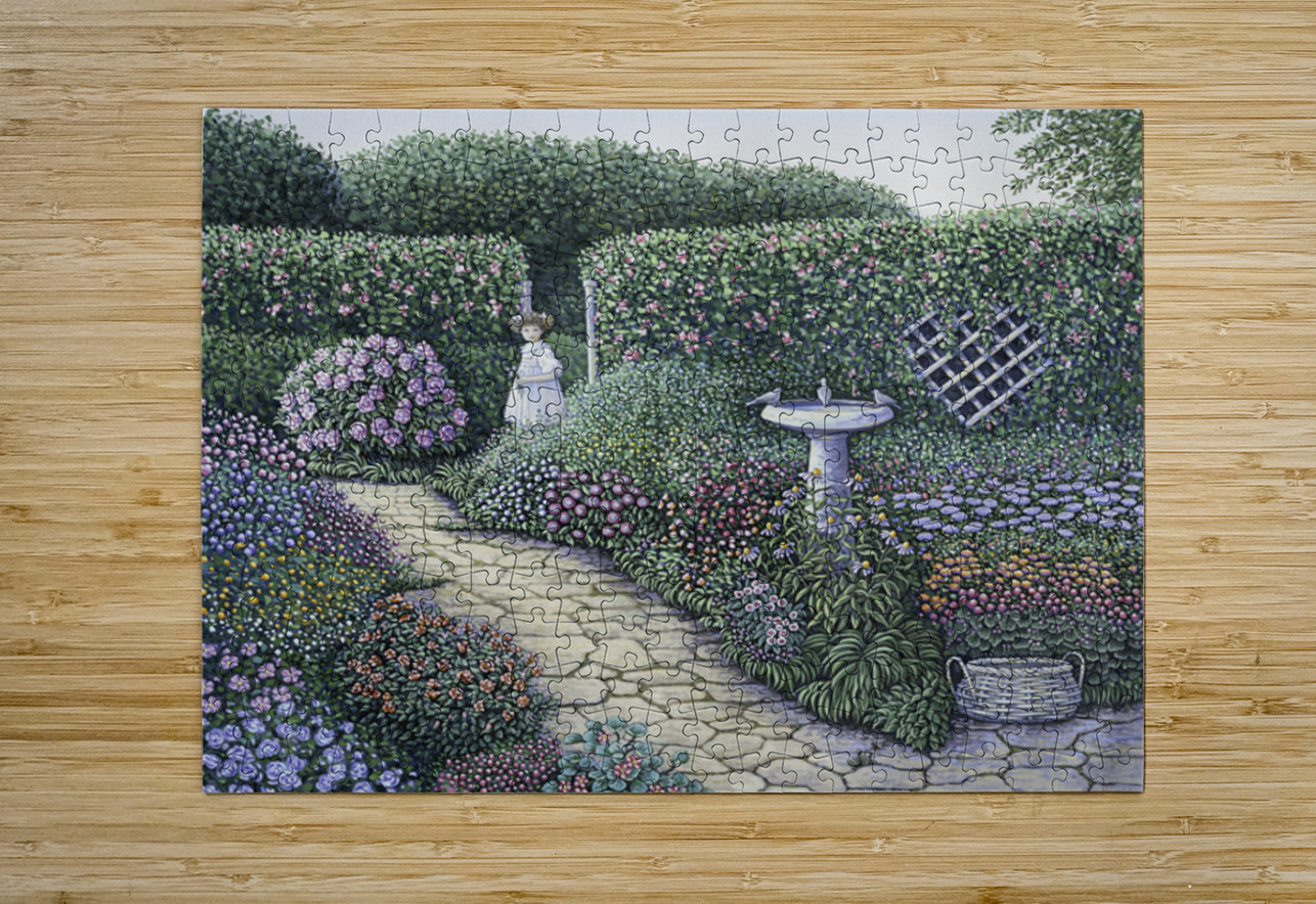 Girl in the Garden  Elizabeth A Evans Puzzle printing